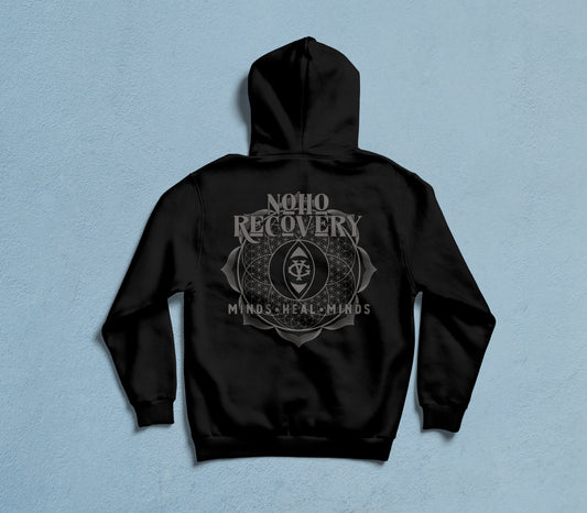NoHo Black/Grey Logo Hoodie