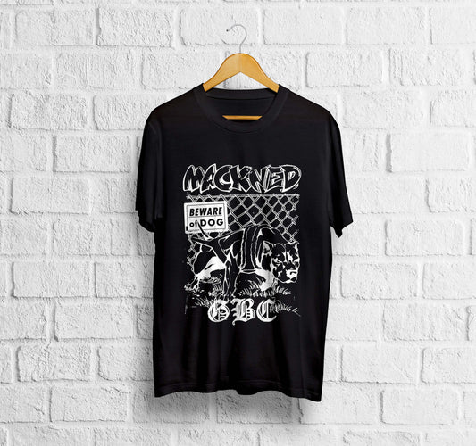 Black "Beware of Dog" Mackned T-Shirt